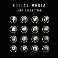 social media logo set collection vector