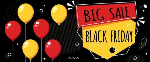 Black friday banner. Big sale. vector