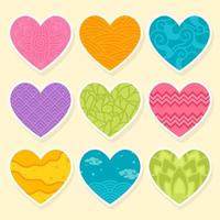 Collection of Heart Elements vector