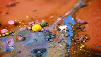 Colorful Ink Spheres on A Milky Surface video