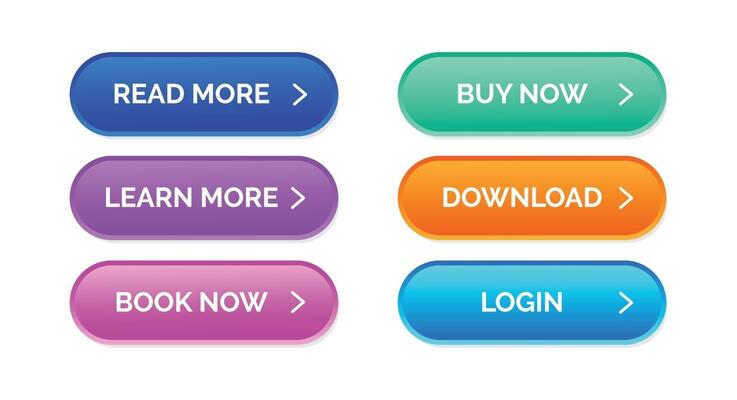 web button icon set collection