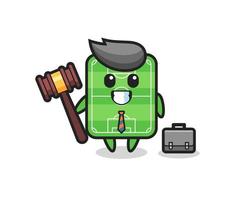 Illustration of football field mascot as a lawyer vector