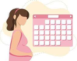 planificación para que las mujeres embarazadas mantengan un estilo de vida saludable. vector