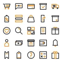 Ecommerce Icon Pack with color line icon style vector