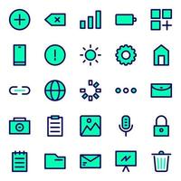 User Interface Icon Pack with filled style vector