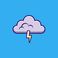 Cloud and thunder icon or logo isolated vector
