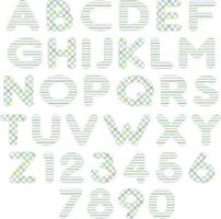 pastel blue green patterns alphabet vector