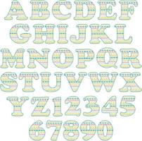 embroidery stitch patterns alphabet vector