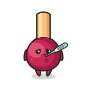 matches mascot character with fever condition vector