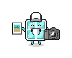 Character Illustration of window as a photographer vector