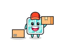 Mascot Illustration of window as a courier vector