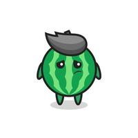 the lazy gesture of watermelon cartoon character vector