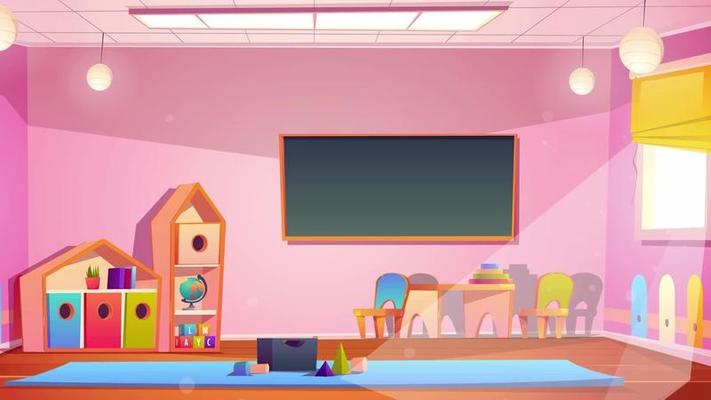 Cartoon Background - Classroom Playroom 3320991 Stock Video at Vecteezy