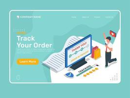 Track your order landing page vector