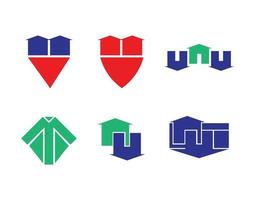 set of house icons vector