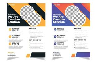 Corporate business flyer, brochure template. vector