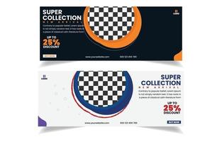 New collection web cover template. vector