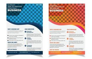 Business flyer template design. vector