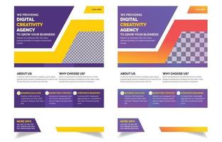 Modern creative corporate flyer design. vector