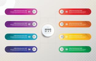 Mind Map Icons and Elements Template vector