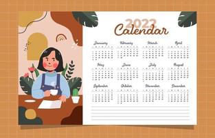 Calendario 2022 Horizontal - ilustración. Versión: vector de stock (libre  de regalías) 1991365067