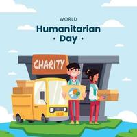dia mundial humanitario vector