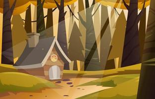 Natural Scenery of Forest Background vector