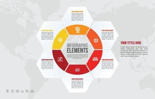 Plantilla de maqueta de datos visuales de infografía de progreso vector