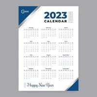 2023 calendar template vector