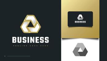 Initial Letter A Logo Design with Infinite Triangle Style vector