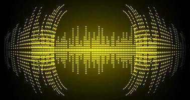 Sound waves oscillating dark light vector