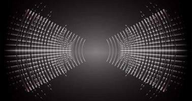 Sound waves oscillating dark light vector