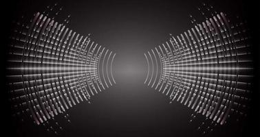 Sound waves oscillating dark light vector