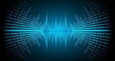 Sound waves oscillating dark light vector