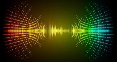 Sound waves oscillating dark light vector