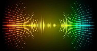 Sound waves oscillating dark light vector