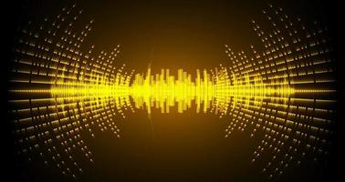 Sound waves oscillating dark light vector