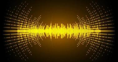 Sound waves oscillating dark light vector