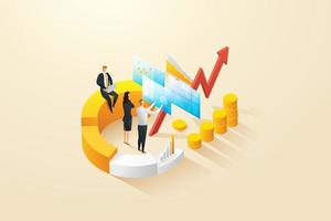 Financial Management Performance Analysis Infographic . vector