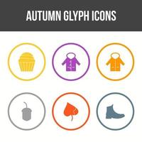 Unique Autumn Vector Icon Set