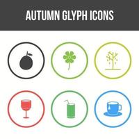 Unique Autumn Vector Icon Set