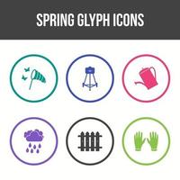 Unique Spring Vector Icon Set