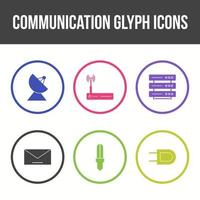 Unique Communication Line Vector Icon Set