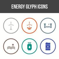 Beautiful Unique Energy Vector Icon Set