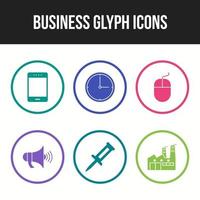 6 Unique vector icons in oe set