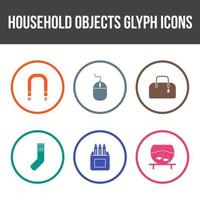 Unique Household Objects Vector Icon Set