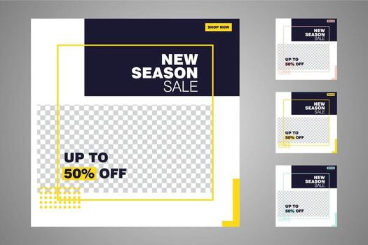 adecuado para plantillas de publicaciones en redes sociales y anuncios web o de Internet. vector