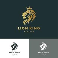 Mascot lion logo with gold color, icon set Illustration Vector Graphic