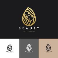 Luxury face Beauty salon logo set Illustration Vector Graphic Design