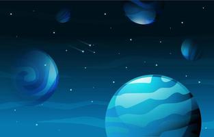 Planet Star Sky Outer Space Universe Exploration Illustration vector